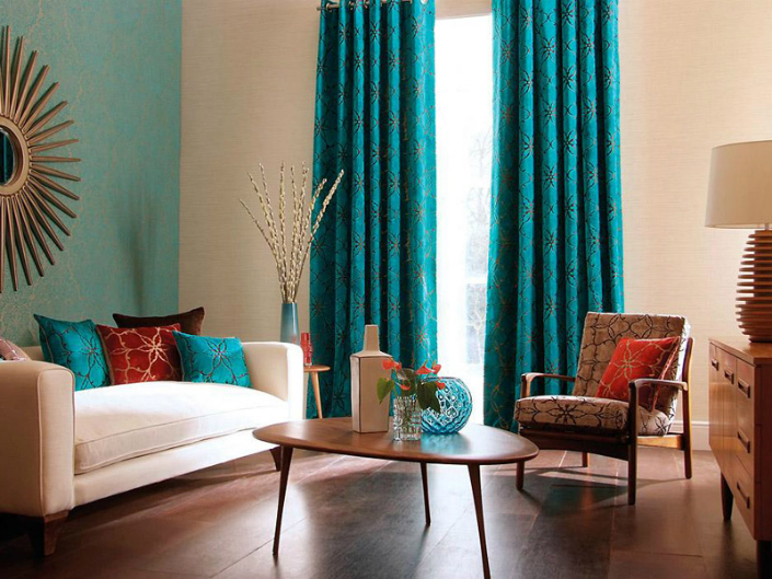 teal and red living room ideas - home design