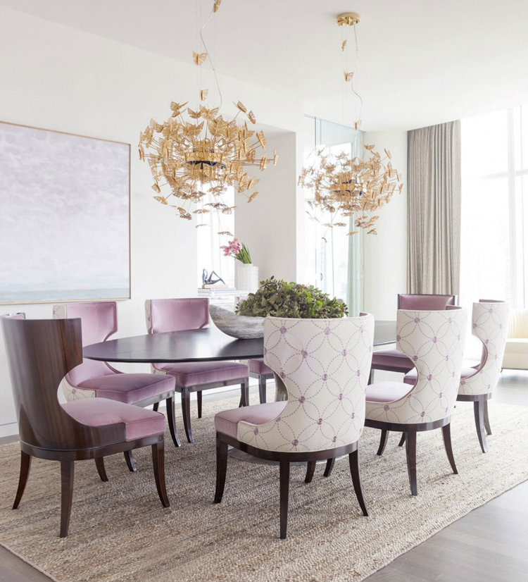 dining room in rose quartz home inspiration ideas