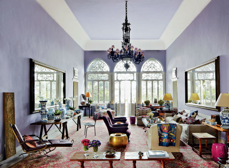 purple ceiling home inspiration ideas