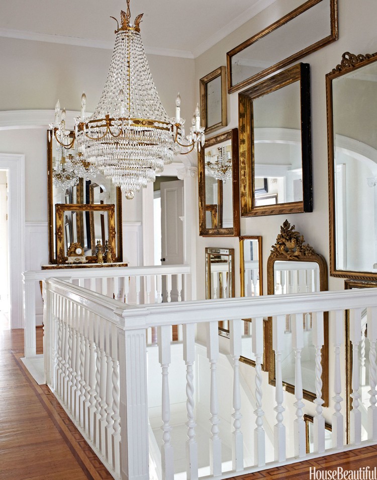 Stairways decoration with wall mirrors home inspiration ideas