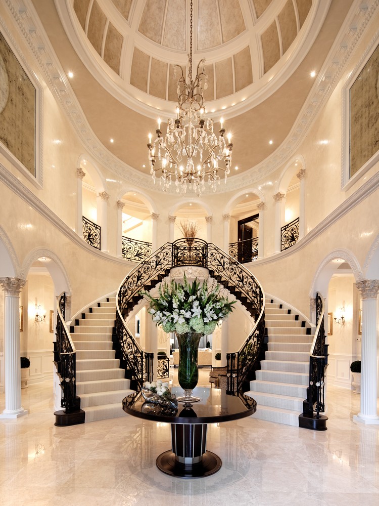Home decorating ideas - 2016 luxury chandeliers trends grand double staircase home inspiration ideas