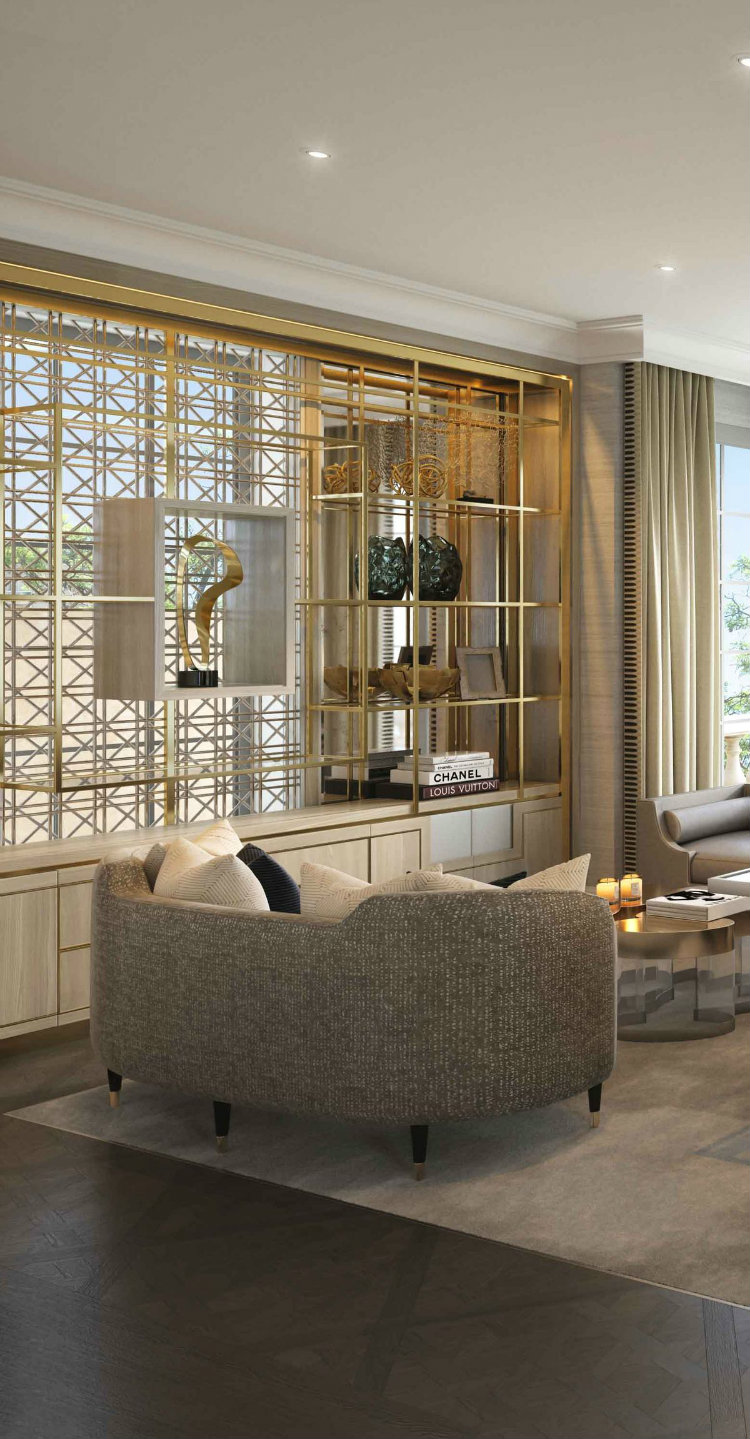 Luxury Room Divider ONYMEE Custom Stainless Steel Room Divider Rose