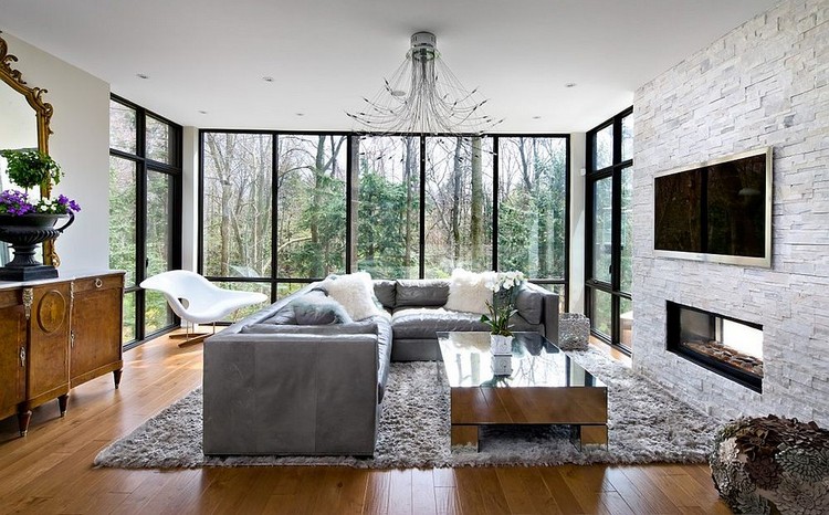 Midcentury living room with mirrored coffee table at its heart home inspiration ideas