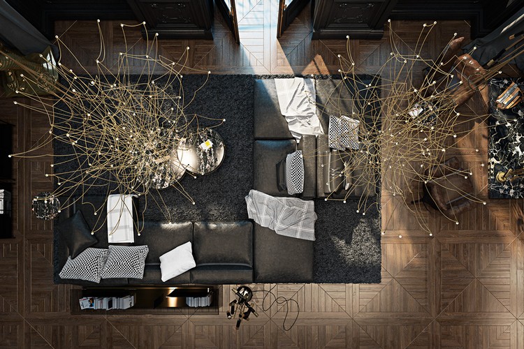 Decadent black color scheme interior design ideas for living spaces home inspiration ideas