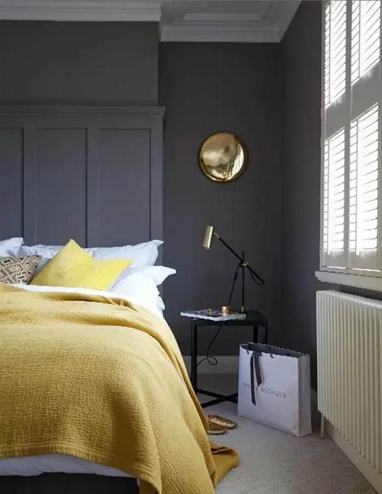 How to Bring a Pop of Color Into a Grey Modern Bedroom home inspiration ideas