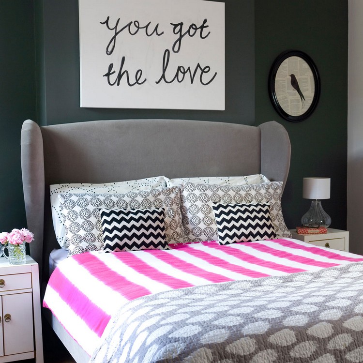 How to Bring a Pop of Color Into a Grey Bedroom home inspiration ideas