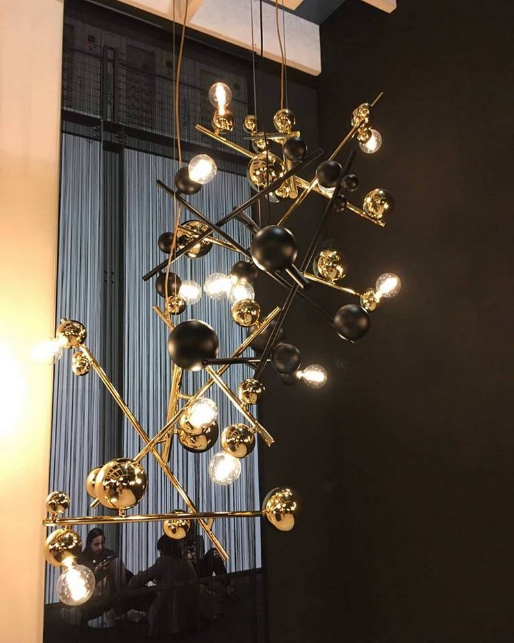 Beautiful modern light with gold accents and black details by Brand van Egmond. home inspiration ideas