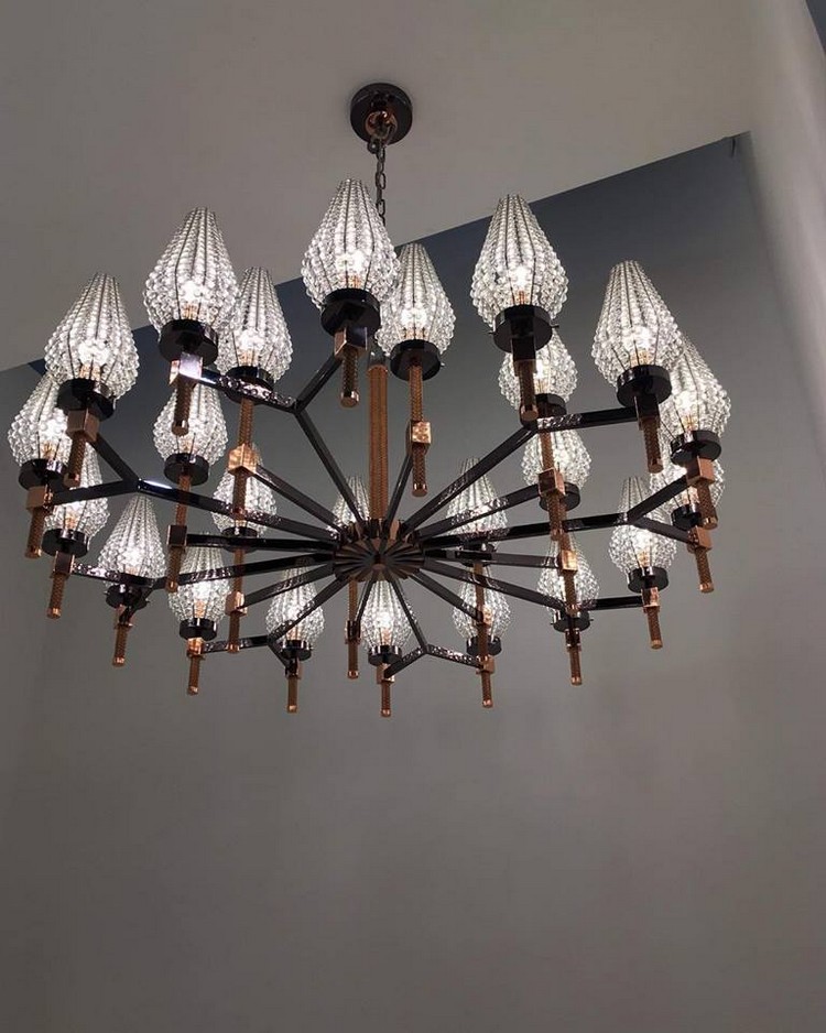 Beautiful modern light structure by Patrizia Garganti at iSaloni 2019. home inspiration ideas
